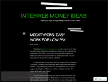 Tablet Screenshot of interwebmoneyideas.wordpress.com