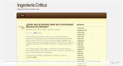 Desktop Screenshot of ingenieriacritica.wordpress.com