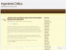 Tablet Screenshot of ingenieriacritica.wordpress.com