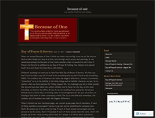 Tablet Screenshot of becauseofone.wordpress.com