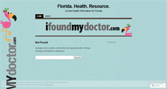 Desktop Screenshot of ifoundmydoctor.wordpress.com