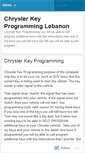 Mobile Screenshot of chryslerkeyprogramming.wordpress.com