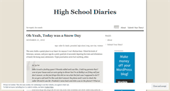 Desktop Screenshot of highschooldiaries.wordpress.com