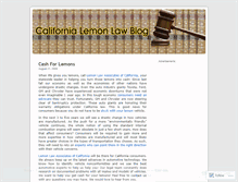 Tablet Screenshot of lemonlawassociates.wordpress.com