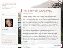 Tablet Screenshot of marriedgirlinaweirdworld.wordpress.com