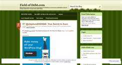 Desktop Screenshot of fieldofdebt.wordpress.com