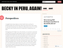 Tablet Screenshot of beckyinperuagain.wordpress.com