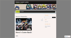 Desktop Screenshot of animeloverslyrics.wordpress.com