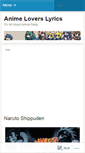Mobile Screenshot of animeloverslyrics.wordpress.com