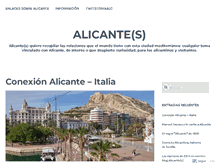 Tablet Screenshot of alicantes.wordpress.com