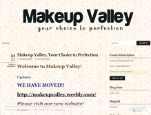 Tablet Screenshot of makeupvalley.wordpress.com