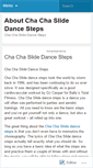 Mobile Screenshot of aboutchachaslidedancesteps.wordpress.com