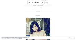 Desktop Screenshot of occasionalsongs.wordpress.com