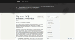 Desktop Screenshot of californianconservative.wordpress.com