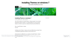 Desktop Screenshot of howtoinstallwin7theme.wordpress.com