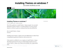 Tablet Screenshot of howtoinstallwin7theme.wordpress.com