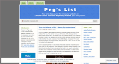 Desktop Screenshot of pegslist.wordpress.com