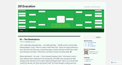 Desktop Screenshot of 2012vacation.wordpress.com