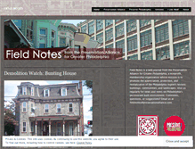 Tablet Screenshot of fieldnotesphilly.wordpress.com