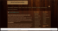 Desktop Screenshot of hochsensitive.wordpress.com