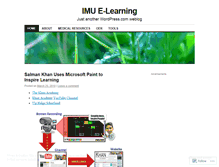 Tablet Screenshot of imuelearning.wordpress.com