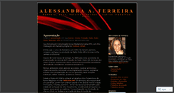 Desktop Screenshot of alessandraaferreira.wordpress.com