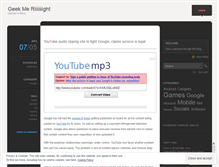 Tablet Screenshot of geekmeright.wordpress.com