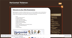 Desktop Screenshot of horizontalviolence.wordpress.com