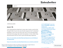 Tablet Screenshot of listenbetter.wordpress.com