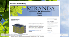 Desktop Screenshot of mirandahomes.wordpress.com