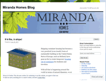 Tablet Screenshot of mirandahomes.wordpress.com