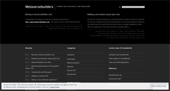 Desktop Screenshot of metaversebuilders.wordpress.com