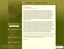 Tablet Screenshot of labriefamilyfarm.wordpress.com