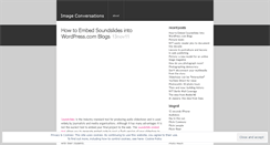 Desktop Screenshot of imageconversations.wordpress.com