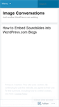 Mobile Screenshot of imageconversations.wordpress.com