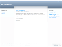 Tablet Screenshot of msnphrases.wordpress.com