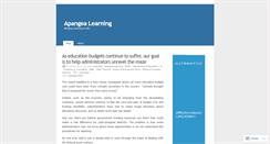 Desktop Screenshot of apangealearning.wordpress.com
