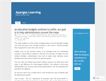 Tablet Screenshot of apangealearning.wordpress.com