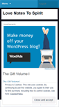 Mobile Screenshot of lovenotestospirit.wordpress.com