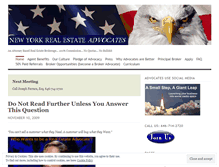 Tablet Screenshot of newyorkrealestateadvocates.wordpress.com