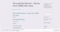 Desktop Screenshot of fbleadchefreview.wordpress.com