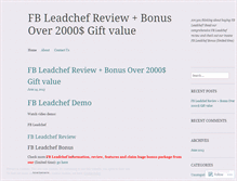 Tablet Screenshot of fbleadchefreview.wordpress.com