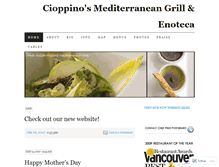 Tablet Screenshot of cioppinos.wordpress.com