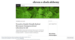 Desktop Screenshot of elevenoclockalchemy.wordpress.com