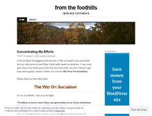 Tablet Screenshot of fromthefoothills.wordpress.com