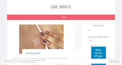 Desktop Screenshot of lovemissyd.wordpress.com