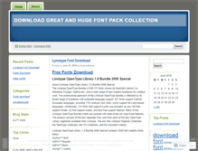 Tablet Screenshot of downloadfonts.wordpress.com