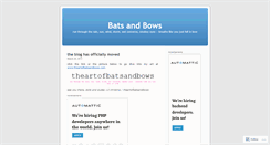 Desktop Screenshot of batsandbows.wordpress.com