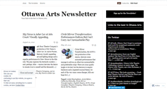 Desktop Screenshot of ottawaartsnewsletter.wordpress.com