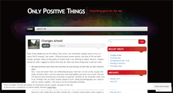 Desktop Screenshot of onlypositivethings.wordpress.com